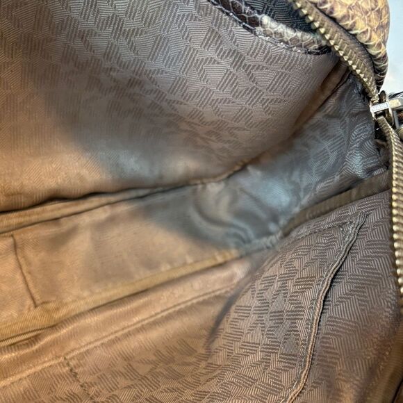 Michael Kors Bag Purse Crossbody Handbag Snake Print Leather Pocketbook - Picture 15 of 16